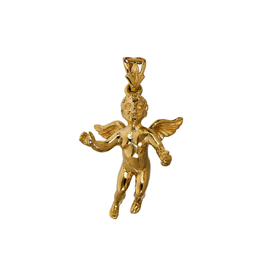 Pre-Owned 9ct Gold Cherub Pendant
