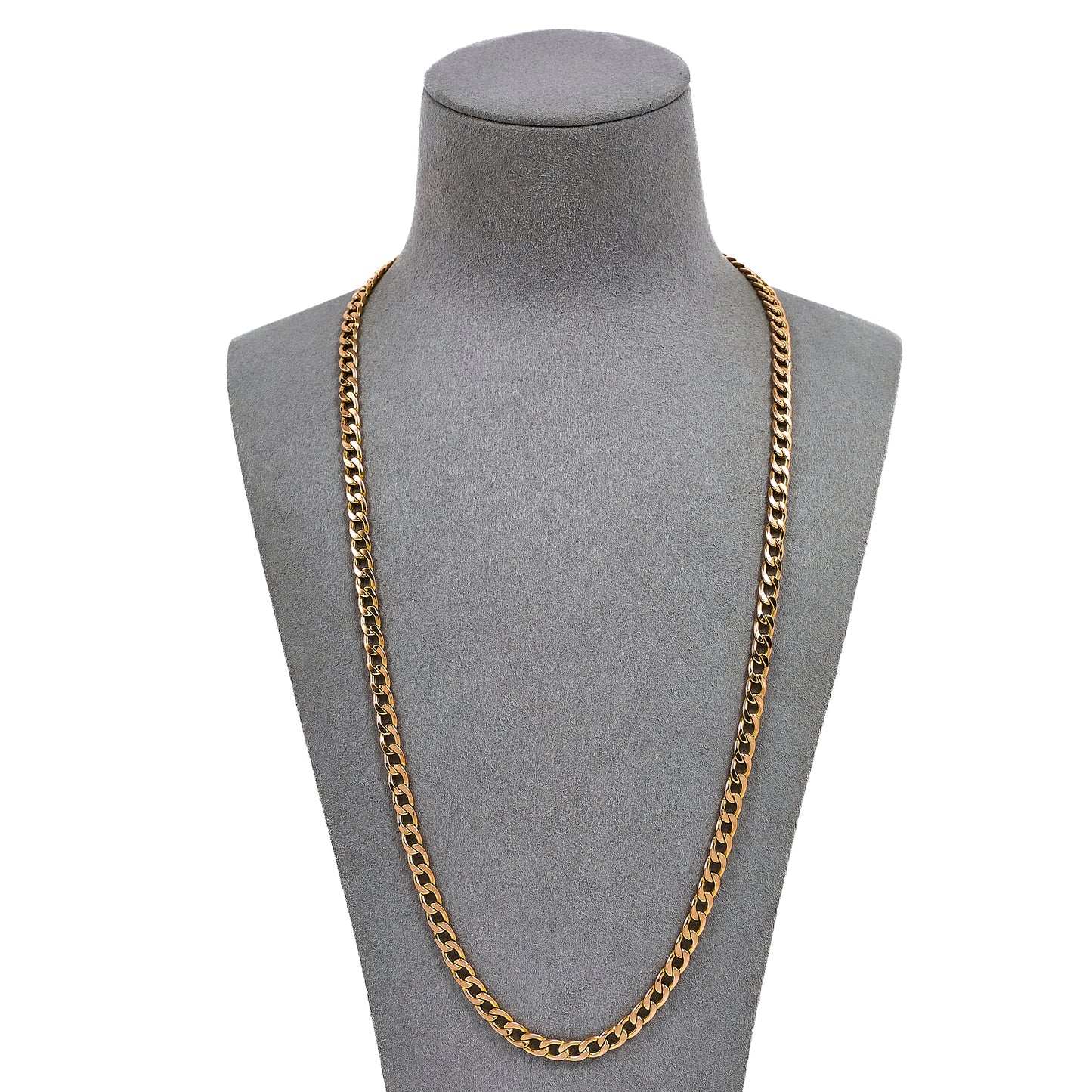 Pre-Owned 9ct Gold Curb Chain Necklace 24 Inch