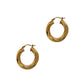 Pre-Owned 9ct Gold Twist Creole Hoop Earrings