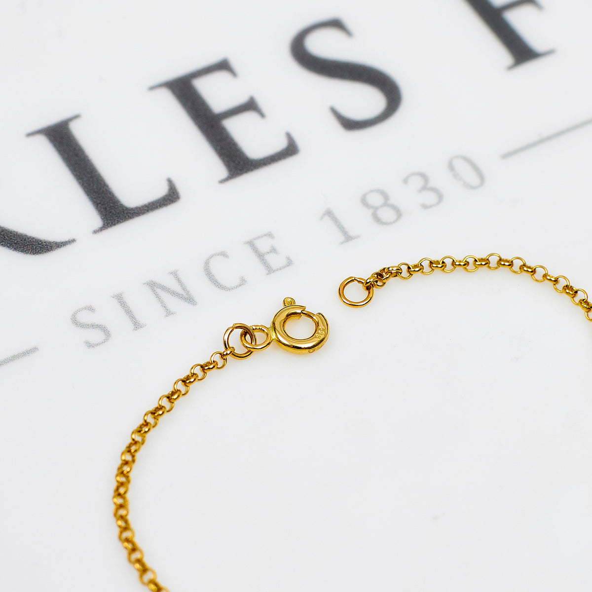 Pre-Owned 14ct Gold 3 Enamel Ladybird Bracelet 6 Inch