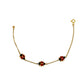 Pre-Owned 14ct Gold 3 Enamel Ladybird Bracelet 6 Inch