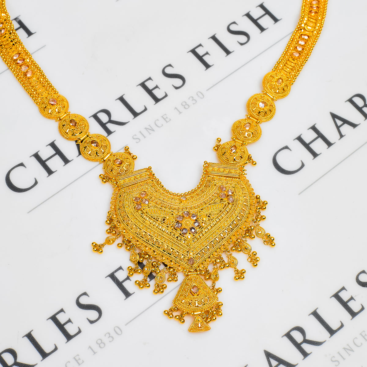 Pre-Owned 22ct Gold Large Tassel Pendant Necklace