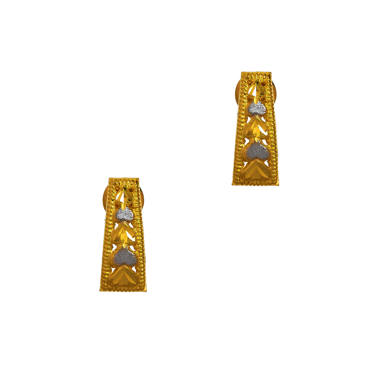 Pre-Owned 22ct Gold Elongated Stud Earrings