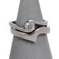 Pre-Owned 18ct White Gold Bridal Diamond Ring SET Size M