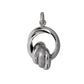 Pre-Owned 18ct White Gold Double Hoop Pendant