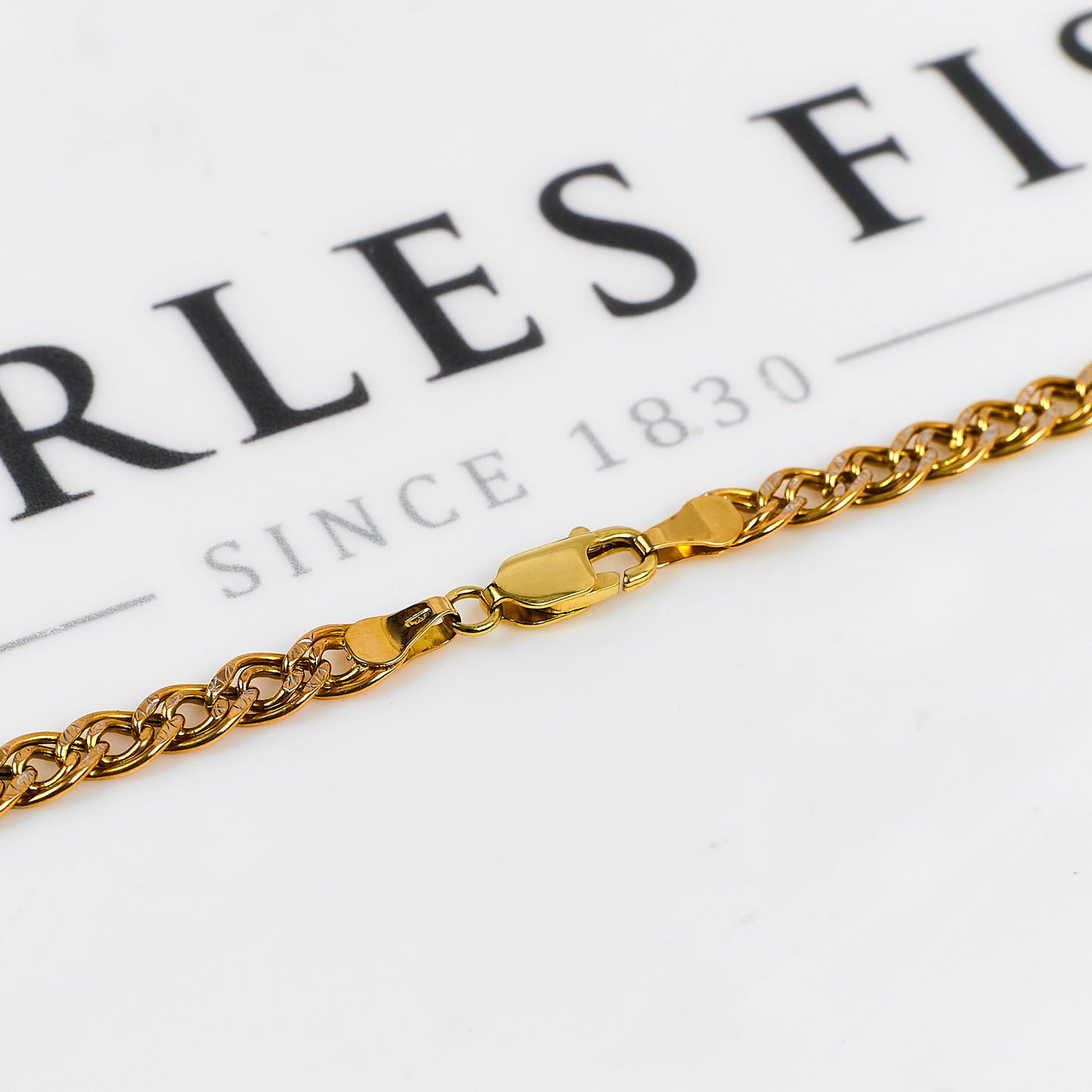 Pre-Owned 14ct Gold Double Curb Chain Necklace