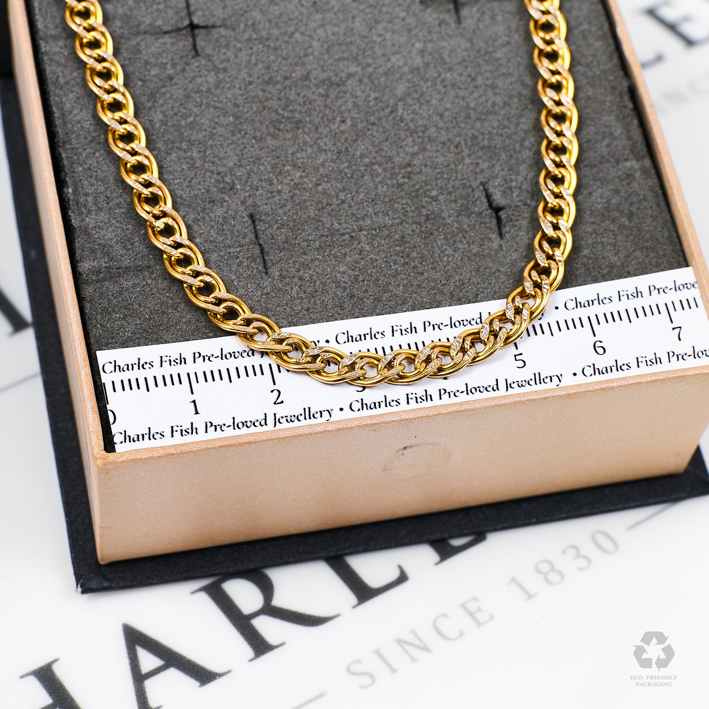 Pre-Owned 14ct Gold Double Curb Chain Necklace