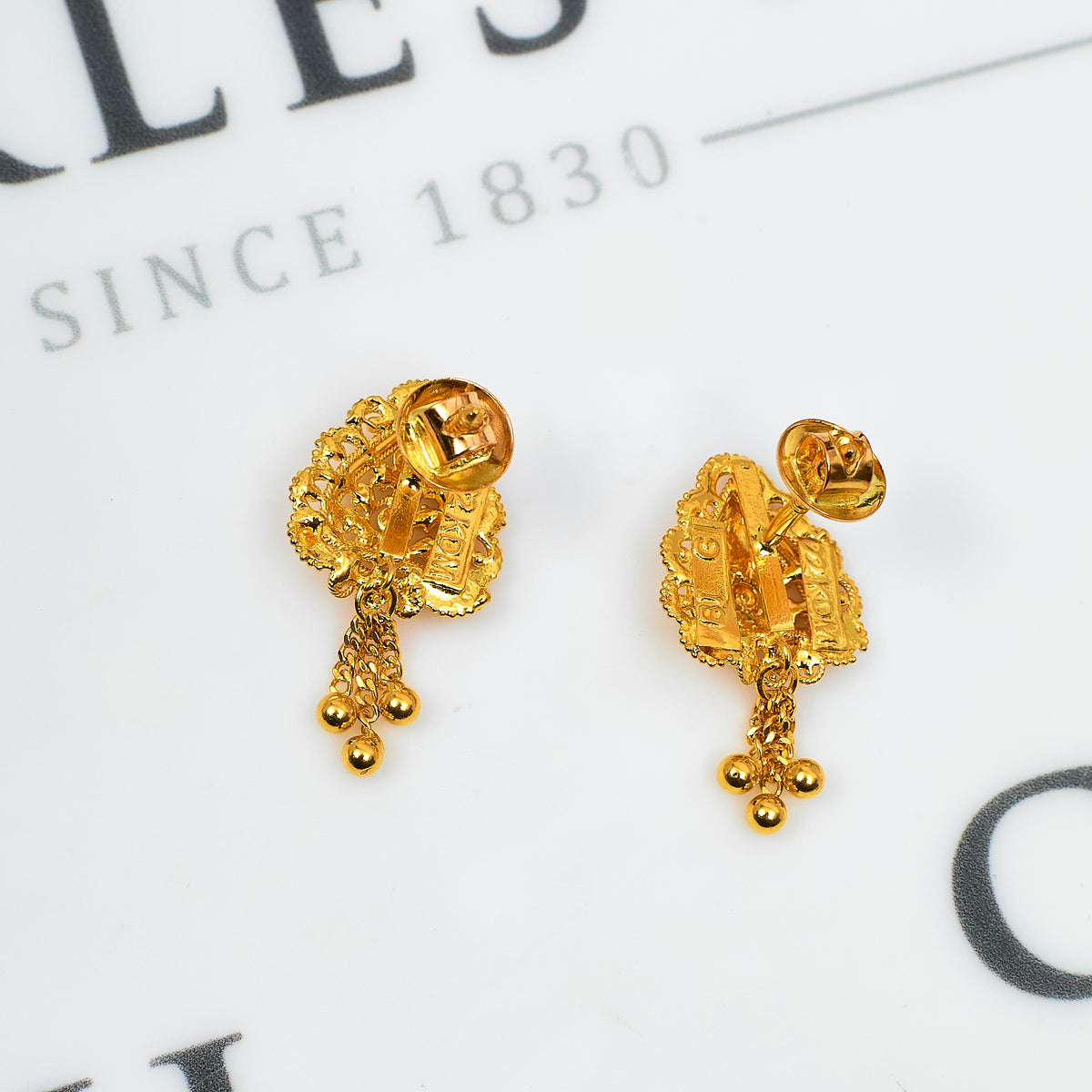 Pre-Owned 22ct Gold Tassel Stud Earrings
