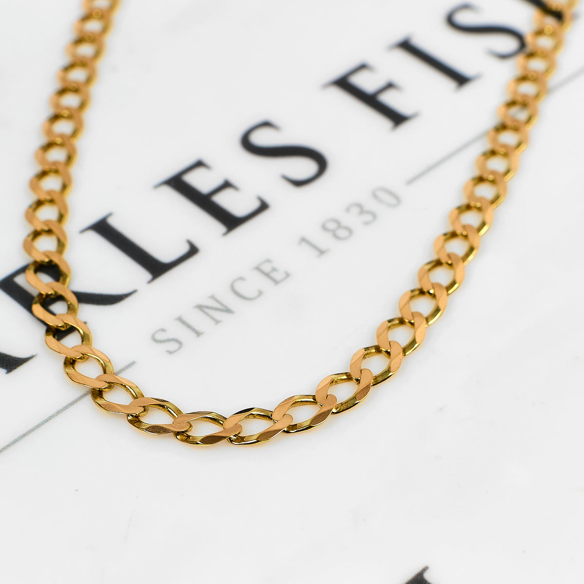 Pre-Owned 9ct Gold Curb Chain Necklace 20 Inch