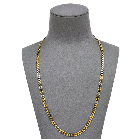 Pre-Owned 9ct Gold Curb Chain Necklace 22 Inch