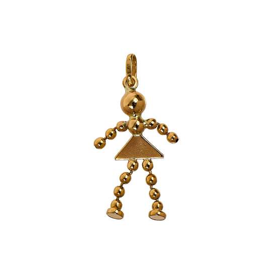 Pre-Owned 9ct Gold Bobble Woman Pendant