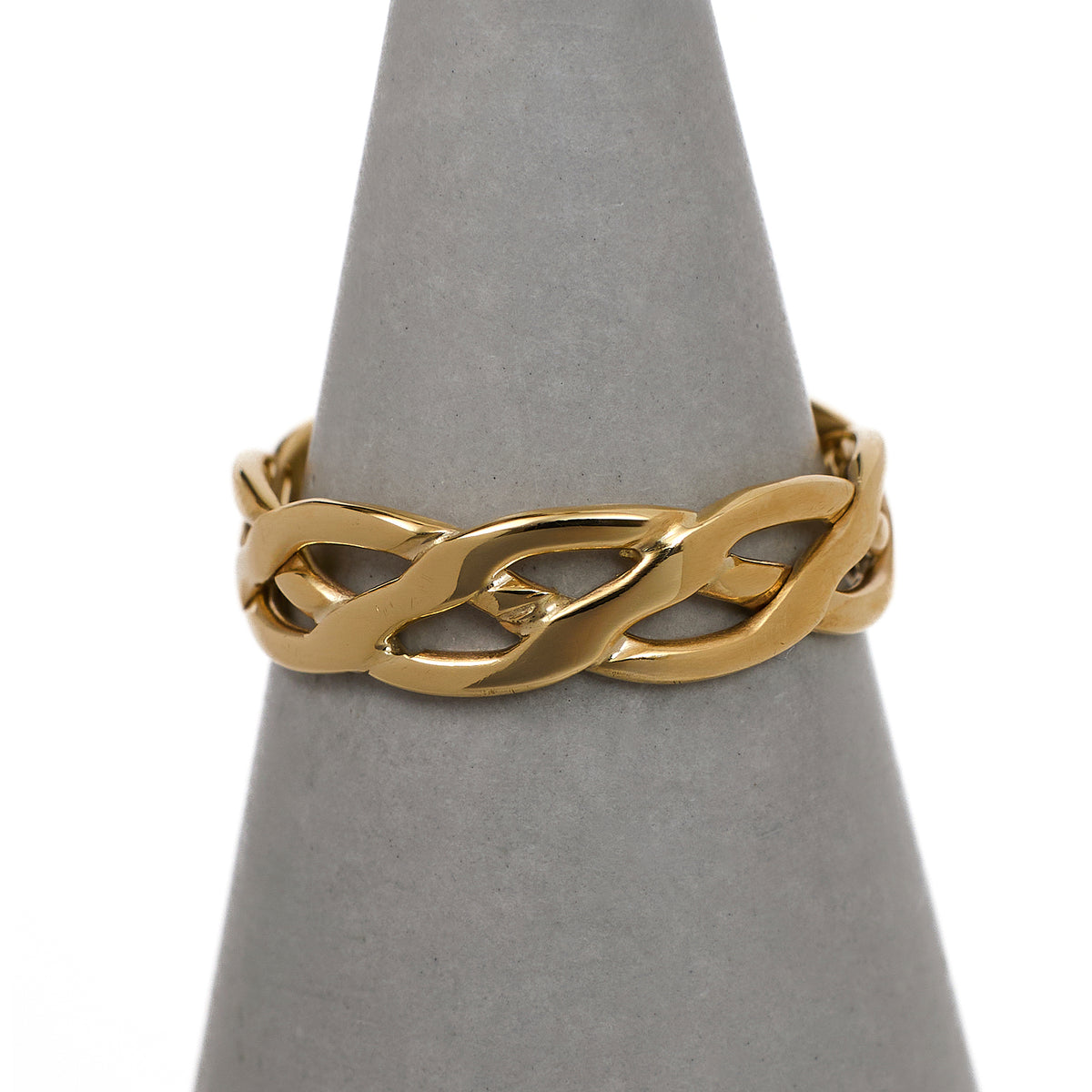Pre-Owned 9ct Gold Plait Band Ring Size L.5