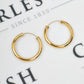 Pre-Owned 9ct Gold Sleeper Hoop Earrings