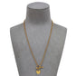 Pre-Owned 9ct Gold Oval Link Necklace Heart Tag & TBar