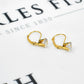 Pre-Owned 14ct Gold CZ Hinged Earrings