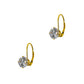 Pre-Owned 14ct Gold CZ Hinged Earrings