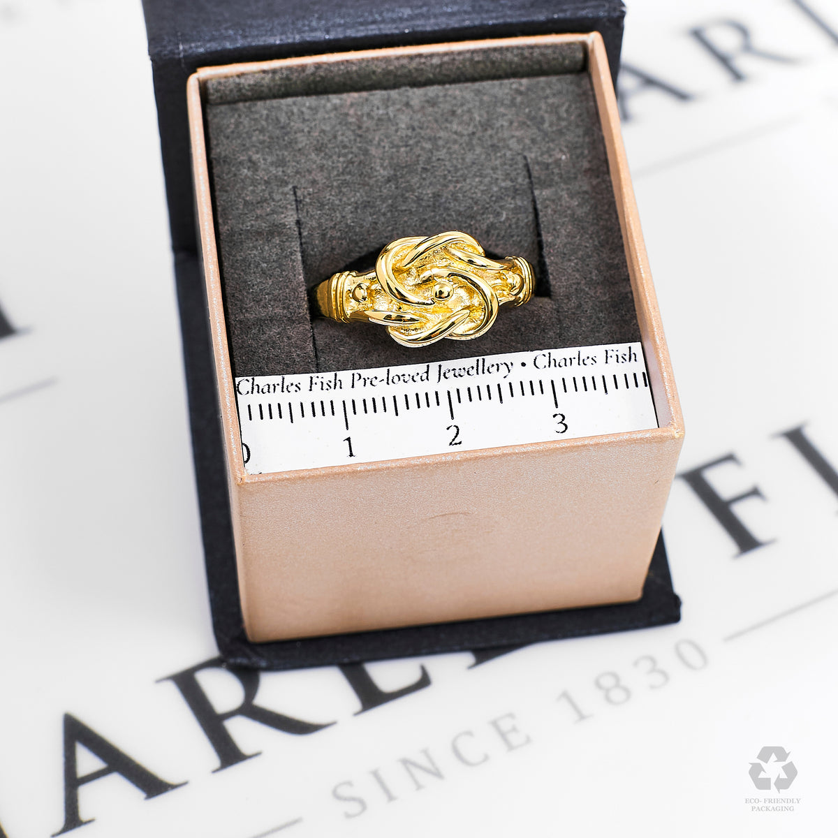 Pre-Owned 9ct Gold Knot Ring Size S