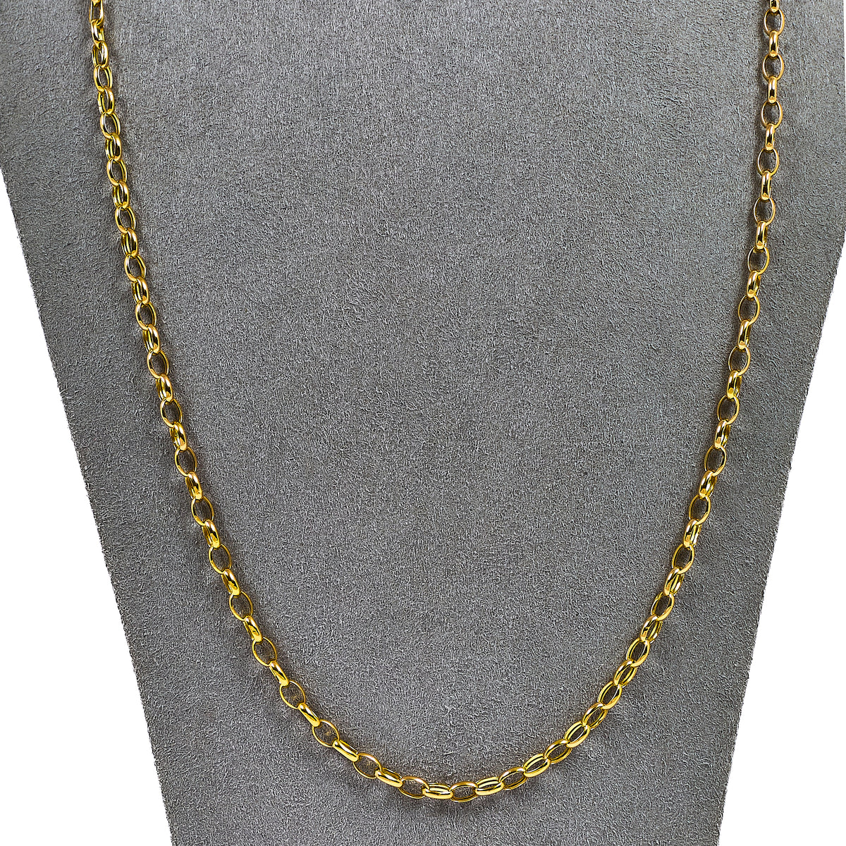 Pre-Owned 9ct Gold Belcher Chain Necklace 24 Inch