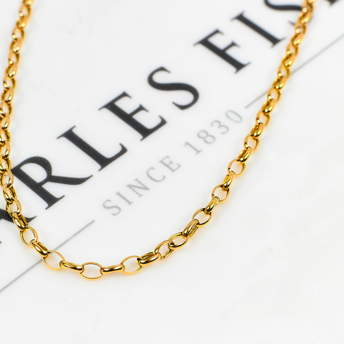 Pre-Owned 9ct Gold Belcher Chain Necklace 24 Inch