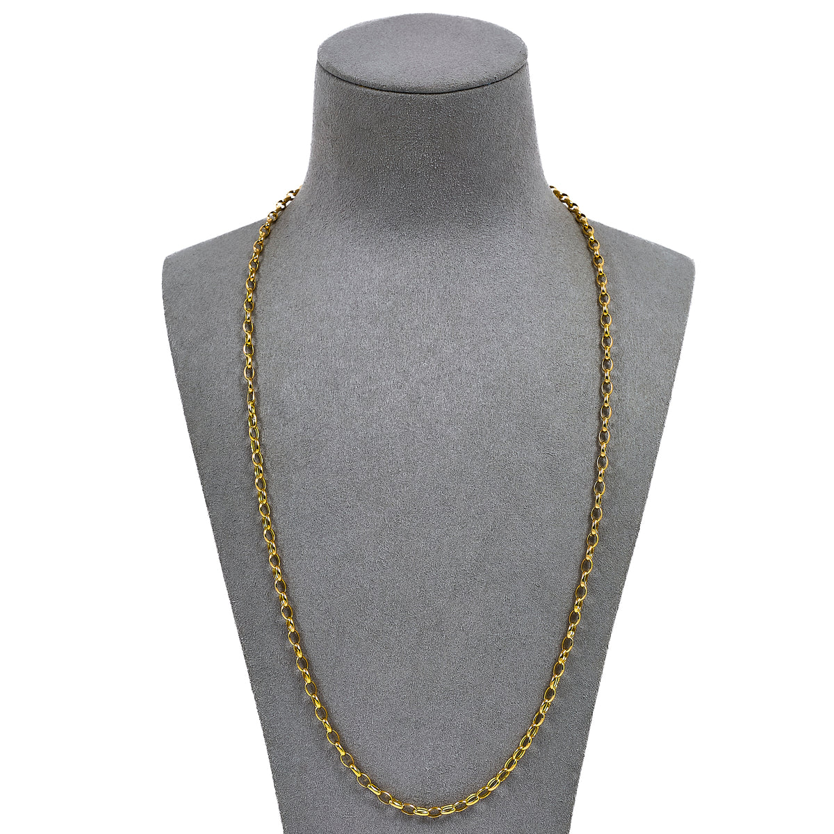 Pre-Owned 9ct Gold Belcher Chain Necklace 24 Inch