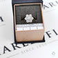 Pre-Owned 9ct Gold CZ Floral Cluster Ring Size M