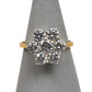 Pre-Owned 9ct Gold CZ Floral Cluster Ring Size M
