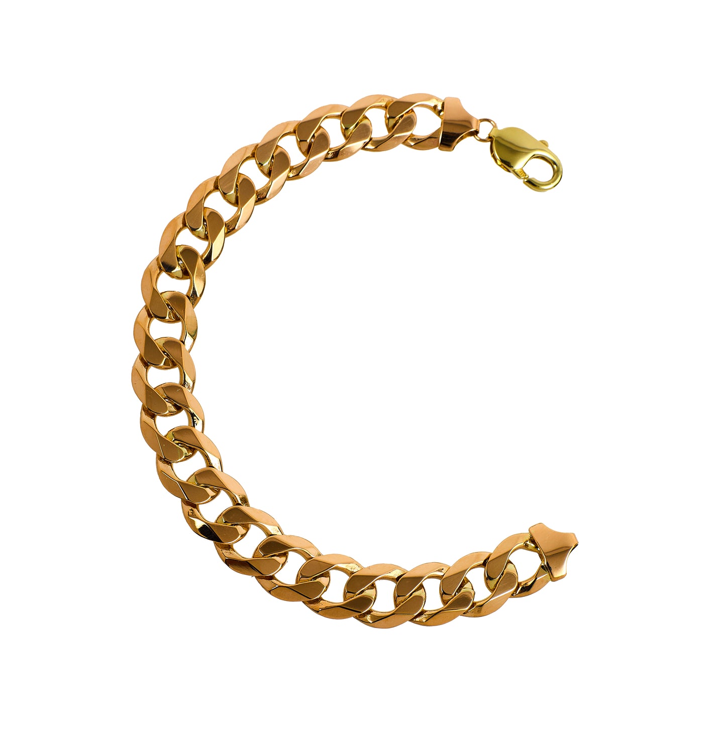 Pre-Owned 9ct Gold Curb Chain Bracelet 7.5 Inch