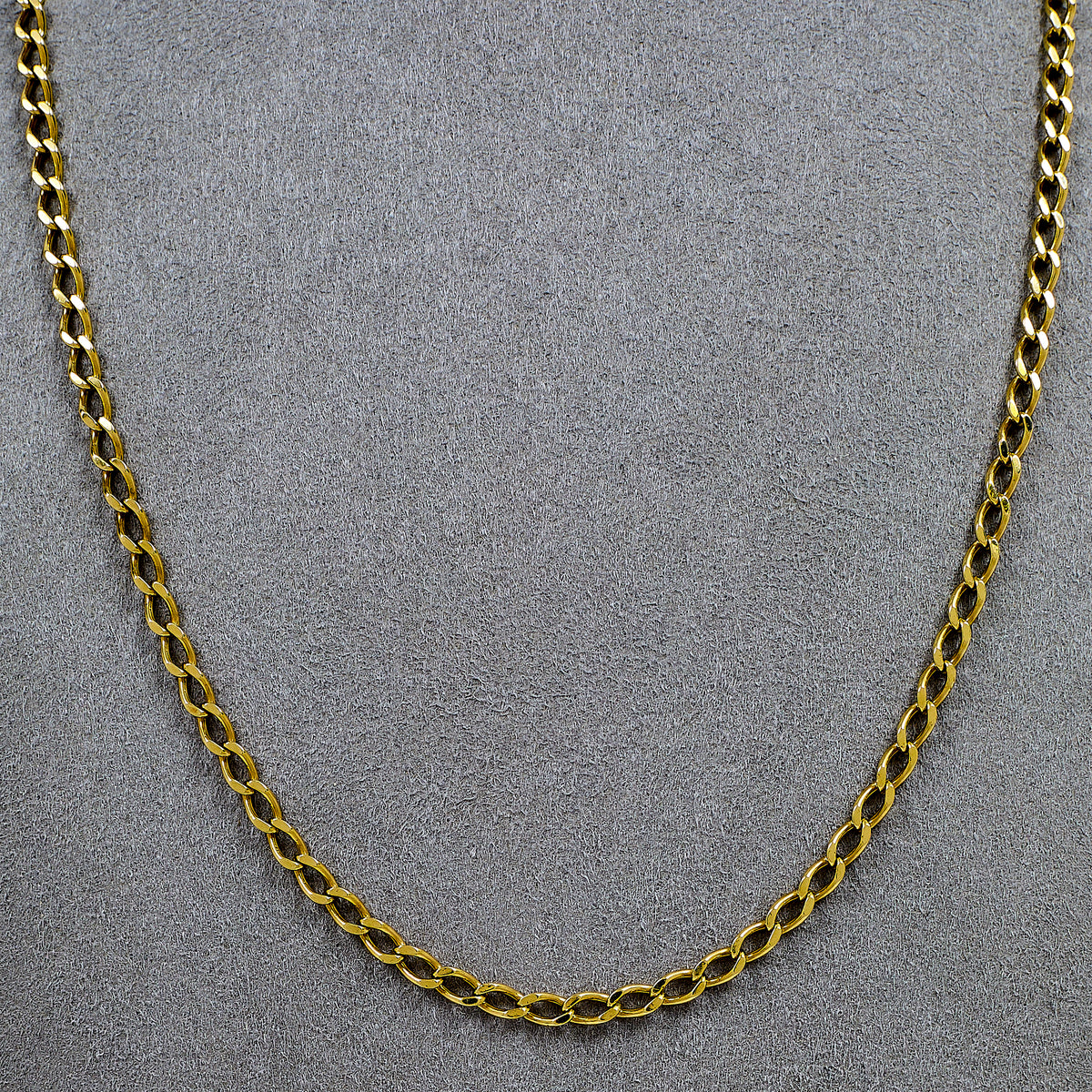 Pre-Owned 9ct Gold Curb Chain Necklace 18 Inch