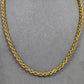 Pre-Owned 9ct Gold Rope Chain Necklace 18 Inch
