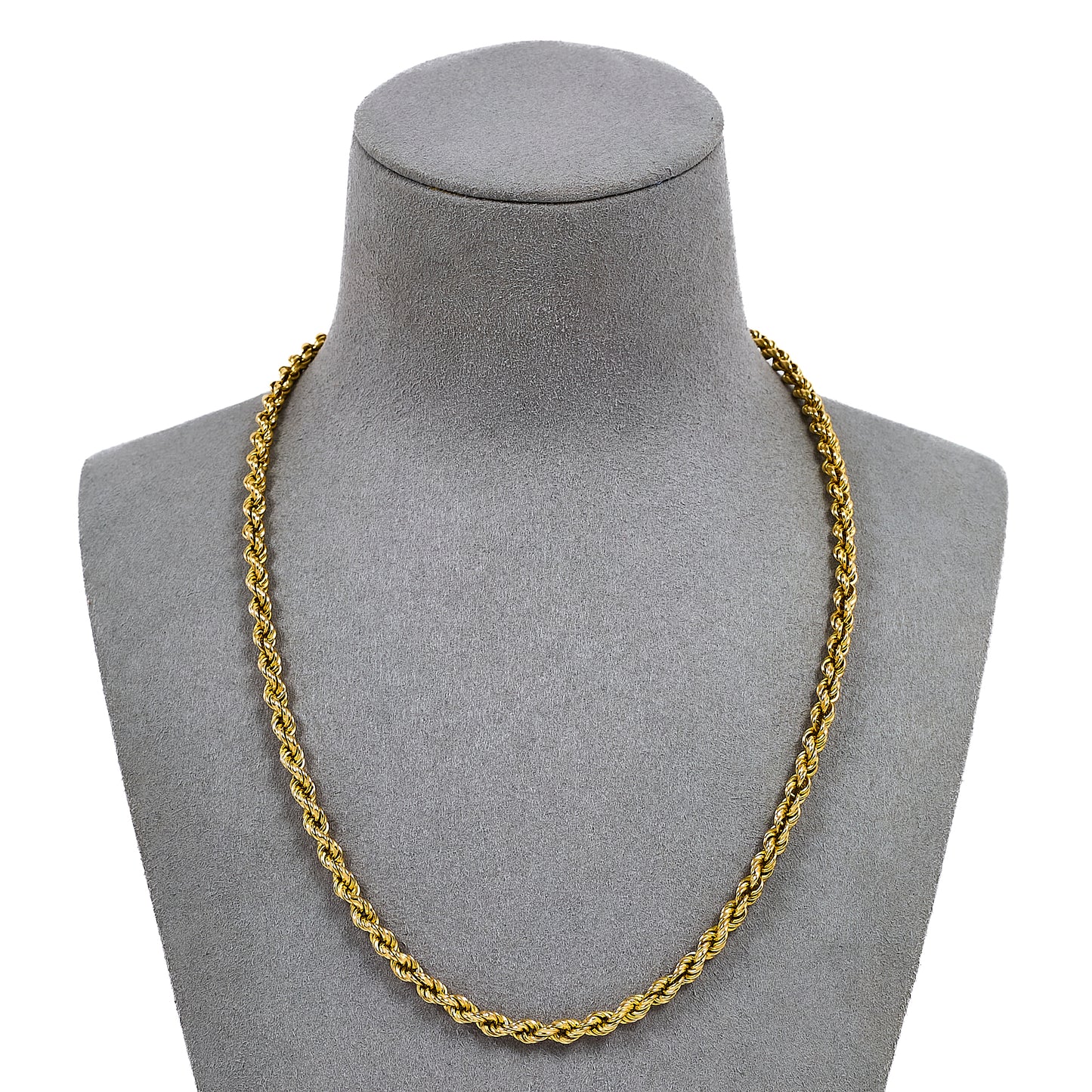 Pre-Owned 9ct Gold Rope Chain Necklace 18 Inch