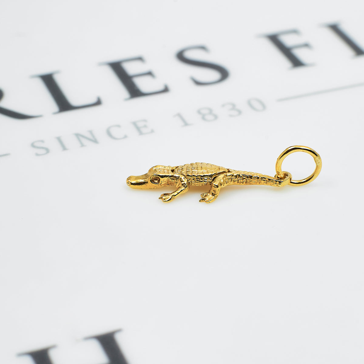 Pre-Owned 9ct Gold Crocodile Charm