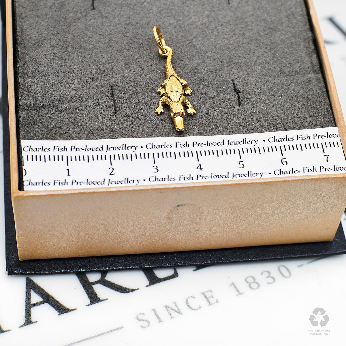 Pre-Owned 9ct Gold Crocodile Charm