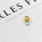 Pre-Owned 9ct Gold Blue CZ Dummy Charm