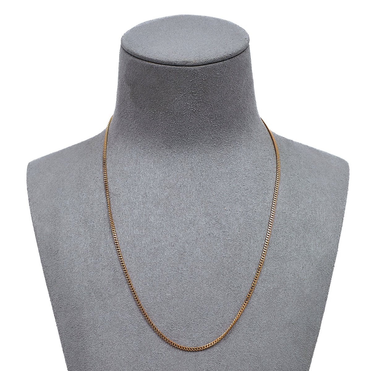Pre-Owned 9ct Gold Curb Chain Necklace 17 Inch