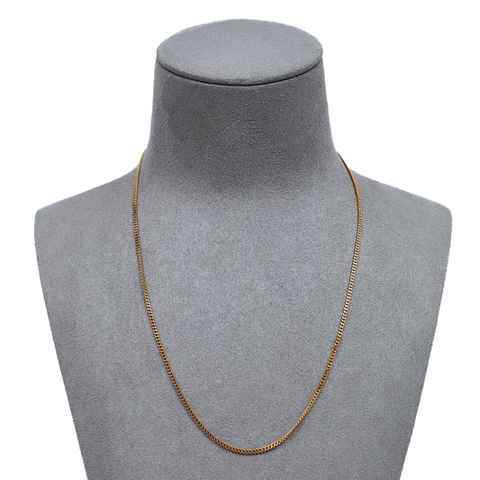 Pre-Owned 9ct Gold Curb Chain Necklace 17 Inch
