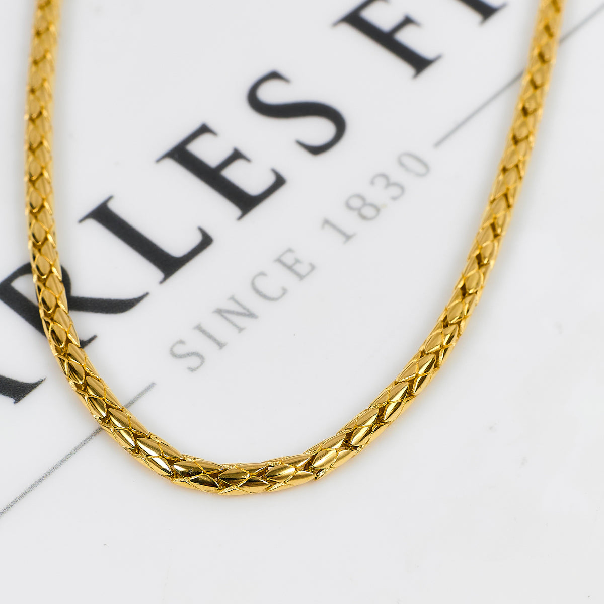 Pre-Owned 14ct Gold Woven Link Design Necklace 20 Inch