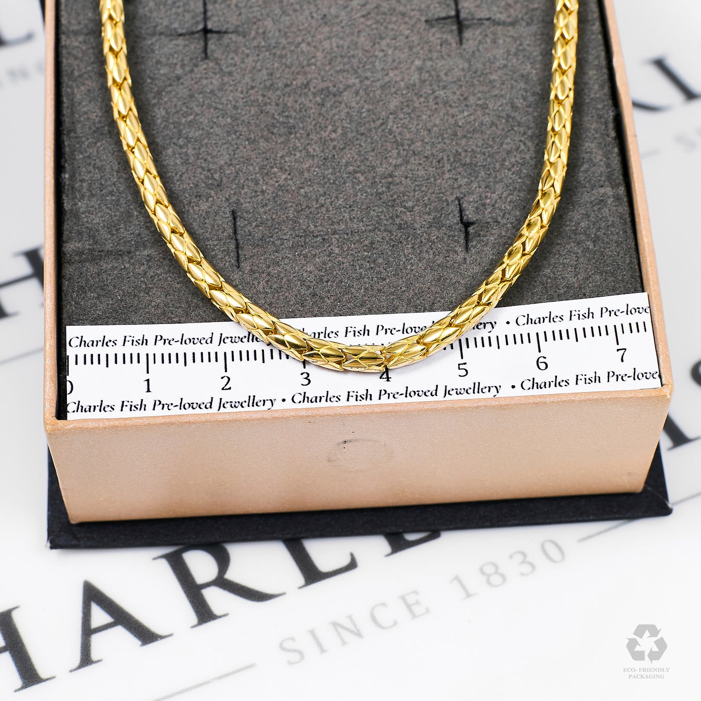 Pre-Owned 14ct Gold Woven Link Design Necklace 20 Inch
