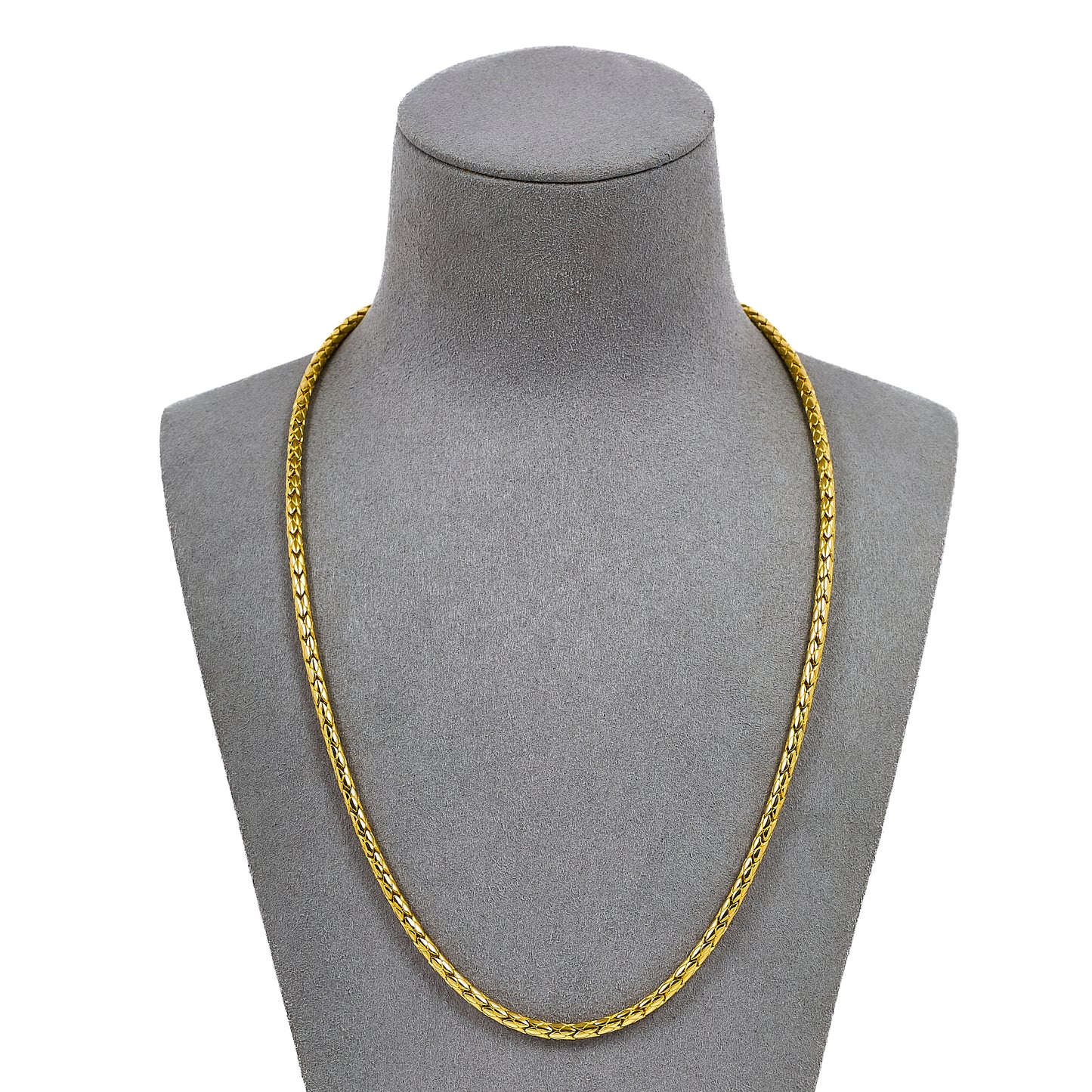 Pre-Owned 14ct Gold Woven Link Design Necklace 20 Inch