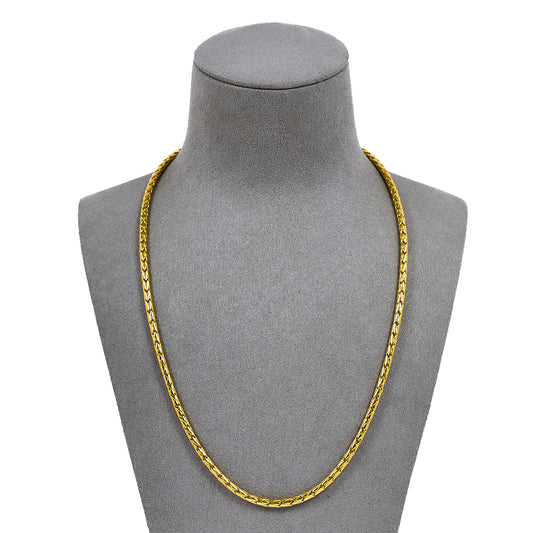 Pre-Owned 14ct Gold Woven Link Design Necklace 20 Inch