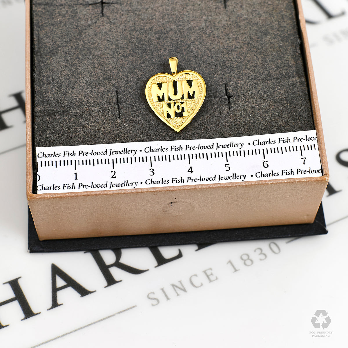 Pre-Owned 9ct Gold No 1 MUM Heart Pendant