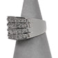 Pre-Owned 18ct White Gold 4 Row Diamond Ring Size J.5