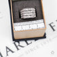 Pre-Owned 18ct White Gold 4 Row Diamond Ring Size J.5