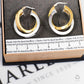 Pre-Owned 9ct Gold 2 Tone Crossover 2 Hoop Creole Earrings
