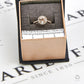 Pre-Owned 14ct Rose Gold Morganite & Diamond Ring Size G.5