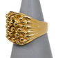 Pre-Owned 9ct Gold Mens 5 Row Shot Ring Size Z+3
