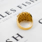 Pre-Owned 9ct Gold Mens 5 Row Shot Ring Size Z+3