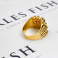 Pre-Owned 9ct Gold Mens 5 Row Shot Ring Size Z+3