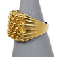 Pre-Owned 9ct Gold 6 Row Shot Ring Size S