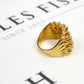 Pre-Owned 9ct Gold 6 Row Shot Ring Size S