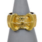 Pre-Owned 9ct Gold Mens Double Buckle Ring Size Y